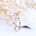 Black and White diamond white gold ring