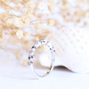 Black and White diamond white gold ring