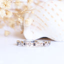 Black and White diamond white gold ring