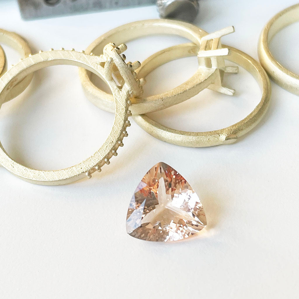 Morganite - Peach Trilliant Cut - 2.60ct