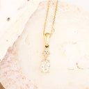 White Diamond Yellow Gold Pendant