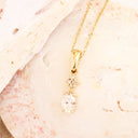 White Diamond Yellow Gold Pendant