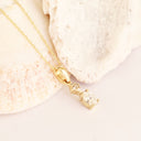White Diamond Yellow Gold Pendant