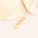 White Diamond Yellow Gold Pendant
