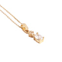 Morning Dew White Diamond Yellow Gold Pendant