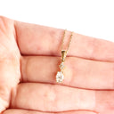 Morning Dew White Diamond Yellow Gold Pendant