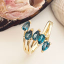 Multi pear cut London Blue Topaz ring