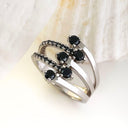 Black Diamond white gold ring