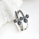 Black Diamond white gold ring