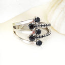 Black Diamond white gold ring