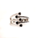 Multiband All Black Diamond White Gold Ring