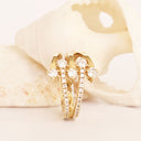 Multiband All White Diamond Yellow Gold Ring