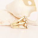 Multiband All White Diamond Yellow Gold Ring