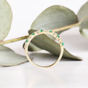 Nature Lover Emerald and Diamond Yellow Gold Eternity Ring