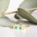 Nature Lover Emerald and Diamond Yellow Gold Eternity Ring