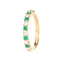 Nature Lover Emerald and Diamond Yellow Gold Eternity Ring