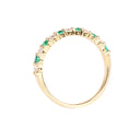 Nature Lover Emerald and Diamond Yellow Gold Eternity Ring