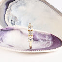 Neatly Bound White Diamond Ring in Yellow Gold