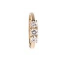Neatly Bound White Diamond Ring in Yellow Gold