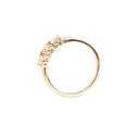 Neatly Bound White Diamond Ring in Yellow Gold