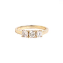 Neatly Bound White Diamond Ring in Yellow Gold