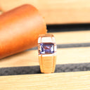 Octagonal Tanzanite Geometric Groove Rose Gold Signet Ring