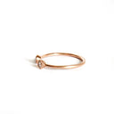 Open Rose Gold Double Bezel 2,5mm Diamond Stacking Ring