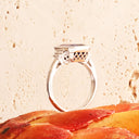 Opulent Emerald Cut Tanzanite With Emerald Cut Shoulder Diamonds White Gold Ring