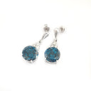 Opulent London Blue Topaz and Trilogy Diamond Drop Earrings