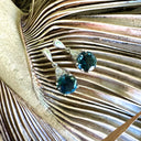 Opulent London Blue Topaz and Trilogy Diamond Drop Earrings