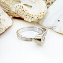 Organic Flow White Gold and Diamond Ring