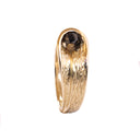 Organic Flow Yellow Gold Black Diamond Ring