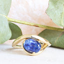 Sapphire yellow gold ring