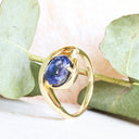 Sapphire yellow gold ring