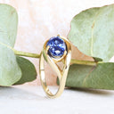 Sapphire yellow gold ring