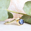 Sapphire yellow gold ring