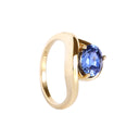 Oval Opulence Sapphire Yellow Gold Ring
