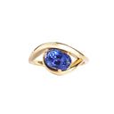 Oval Opulence Sapphire Yellow Gold Ring