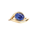 Oval Opulence Sapphire Yellow Gold Ring