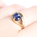 Oval Opulence Sapphire Yellow Gold Ring