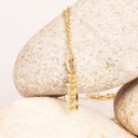 White Diamond Yellow Gold Pendant