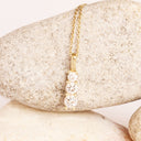 White Diamond Yellow Gold Pendant