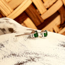 Petite Classic Four Claw Round Cut Tsavorite White Gold Studs