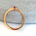 Rose Gold Ruby Ring 
