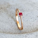 Rose Gold Ruby Ring 