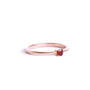 Petite Classic Ruby Solitaire Ring in 18ct Rose Gold