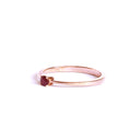 Petite Classic Ruby Solitaire Ring in 18ct Rose Gold