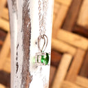 Petite Fixed Bale Round Cut Tsavorite White Gold Pendant