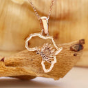 Protea Africa Pendant in Rose Gold