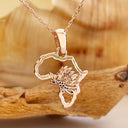 Protea Africa Pendant in Rose Gold